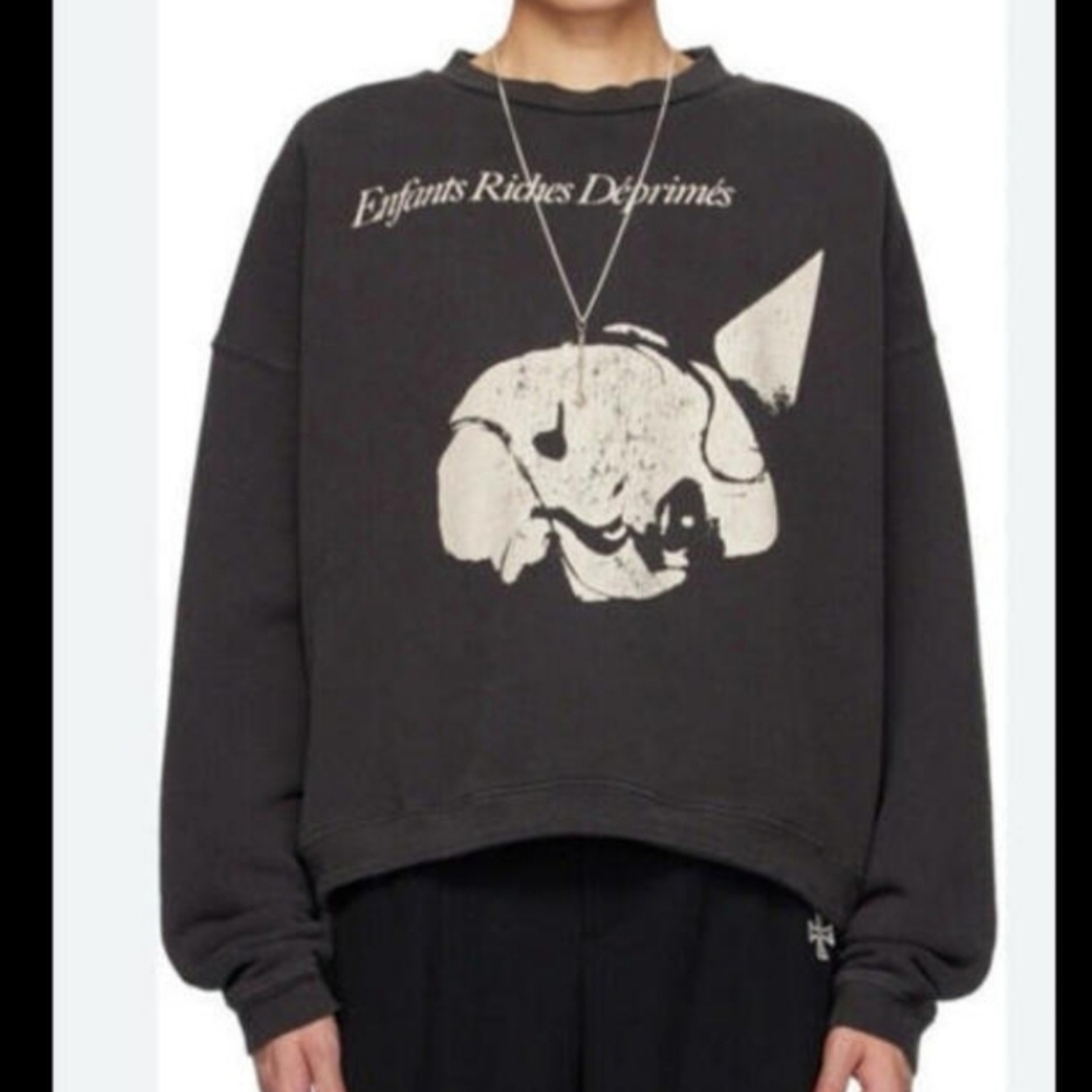 ERD Enfant Riches Deprime Sweatshirt, Size L, Charcoal Gray, Sleeping Graphic - Picture 3 of 7